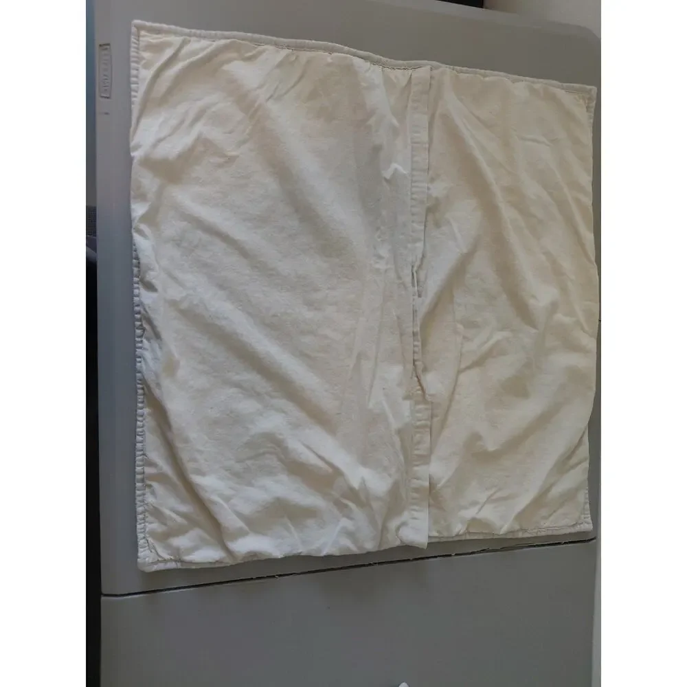 Pottery Barn Linen Washed Pillow Shams 26X26 Flax Taupe Set Of 2 NEW Oatmeal